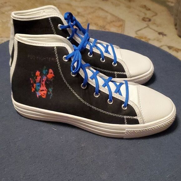 Novelty converse slipper shoes featuring wasting light, foo fighters - Picture 3 of 6